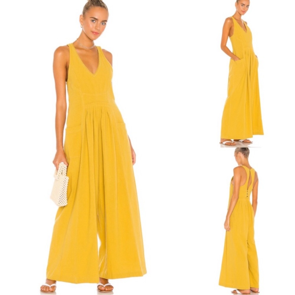 Free People Next Level Jumpsuit in Honey Mallow S